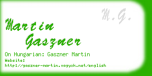 martin gaszner business card